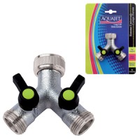 RUBINETTO Y A 2 VIE INDIPENDENTI REGOLABILI C/FILETTO 3/4" 466B