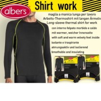 MAGLIA TERMICA SHIRT WORK TG.M NERO/GIALLO ART.0248